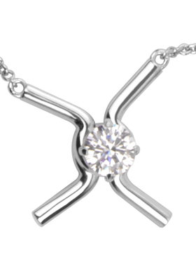 RAINKAWANG原创设计925银镀金镶嵌锆石独特闪星锁骨链上班超好搭