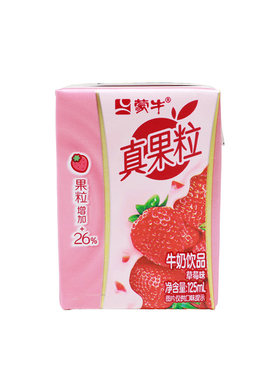 蒙牛真果粒草莓味125ml整箱
