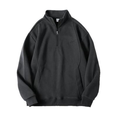 磨毛重磅加绒美式卫衣男士polo衫