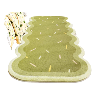 奶油风主卧室床边地毯不规则异形仿羊绒地垫可机洗客厅沙发茶几毯