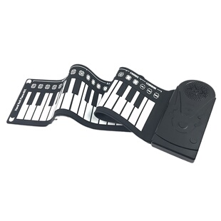 儿童便携式手卷钢琴折叠电子软键盘家用初学者幼师专用彩虹款49键