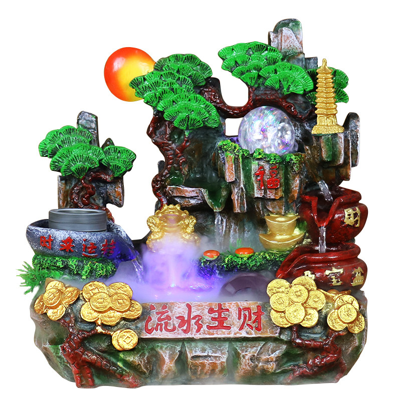 循环水喷泉假山流水摆件开业礼品