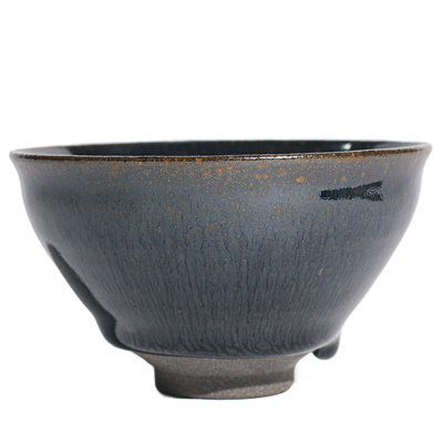 Lot.S980孤品 | 全满仿宋兔毫束口型建盏主人杯 茶杯收藏级侘寂杯