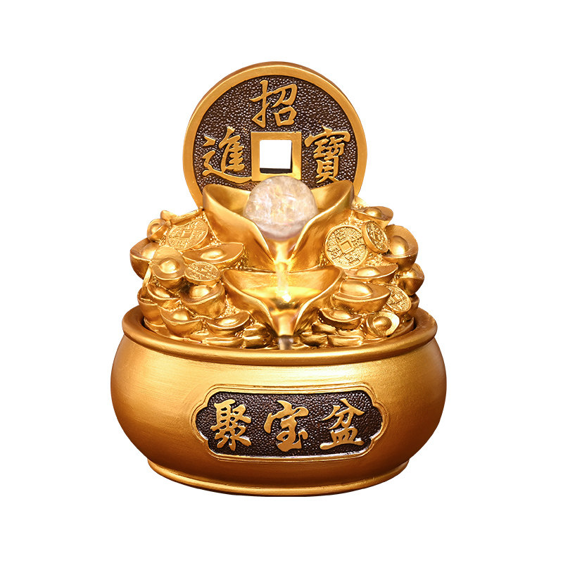 聚宝盆流水生财摆件循环水景