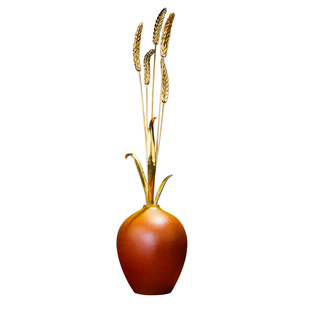 铜麦穗摆件工艺品现代轻奢新中式家居壁龛壁柜斗柜玄关客厅装饰品