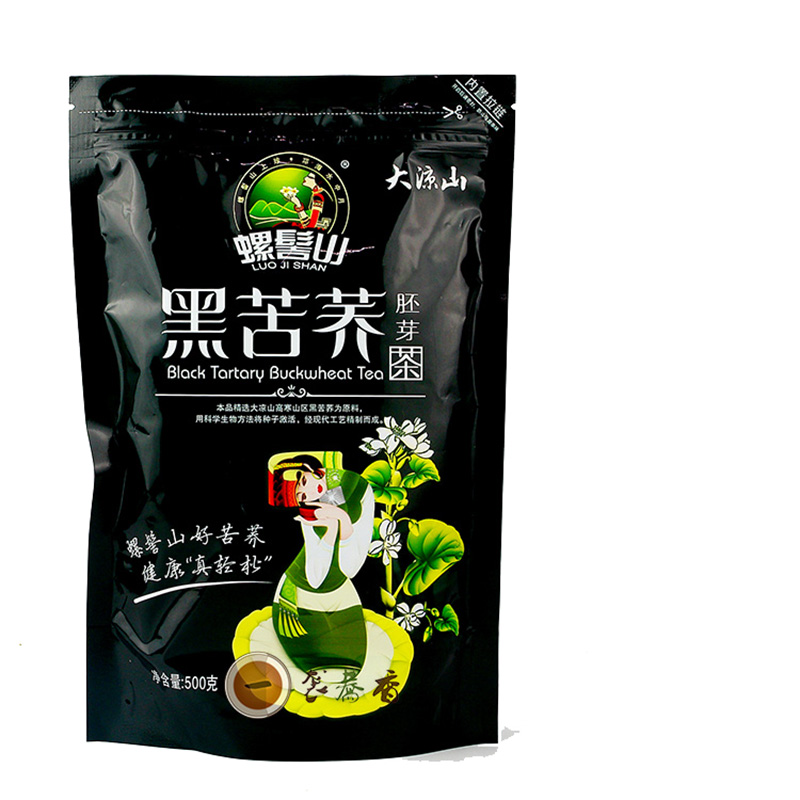 環(huán)太螺髻山黑苦蕎茶全胚芽蕎子茶500g蕎麥茶四川大涼山袋裝散裝