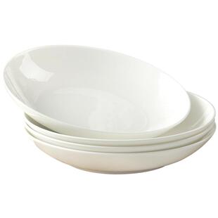 白瓷盘骨瓷盘子菜盘家用陶瓷碟子餐盘餐具釉下彩菜碟白色深盘圆盘