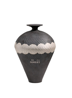 一匚大丹景德镇银彩手作花瓶