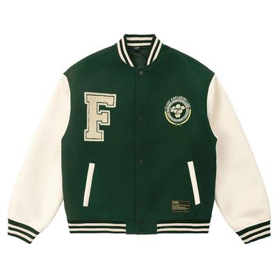 FLOAT刺绣撞色拼接情侣棒球服