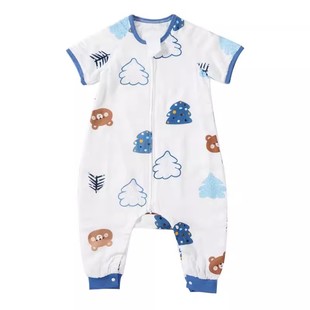 婴儿睡袋秋冬款大童恒温春秋加厚防寒四季通用儿童宝宝分腿防踢被