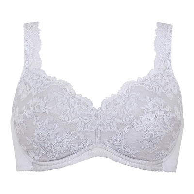 华歌尔上托防下垂蕾丝无钢圈文胸