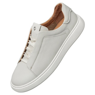 宾度男鞋官方旗舰2026春季新款轻便舒适轻奢潮流百搭皮面男士板鞋