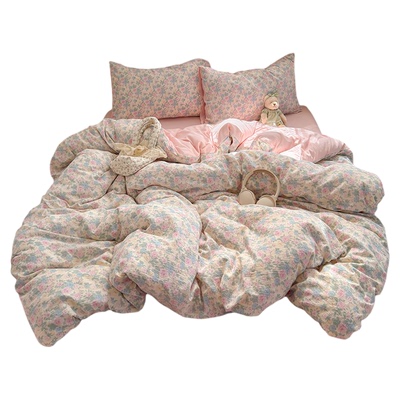 小红书爆款纯棉双层纱四件套