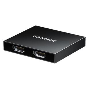 山泽HDMI一分二分配器4K60Hz高清1进2出视频分屏器双屏同显笔记本电脑电视盒子接显示器投影仪一进二出