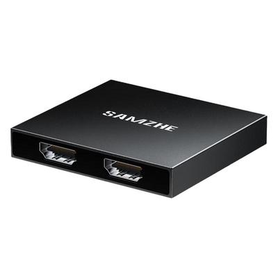 山泽HDMI一分二分配器4K60Hz高清1进2出视频分屏器双屏同显笔记本电脑电视盒子接显示器投影仪一进二出