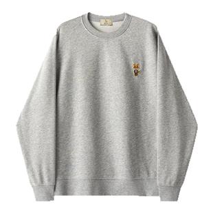 【限时清仓】威廉福克斯秋冬圆领卫衣休闲落肩刺绣男女同款情侣装