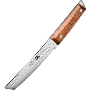 多功能刀野外钓鱼刀防身专用刀锻打锋利刺身大马士革折叠刀具