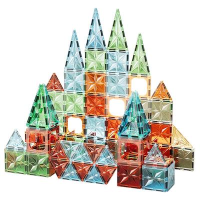 巧乐熊儿童磁力片彩窗大自然磁吸积木男女孩拼图益智生日礼物玩具