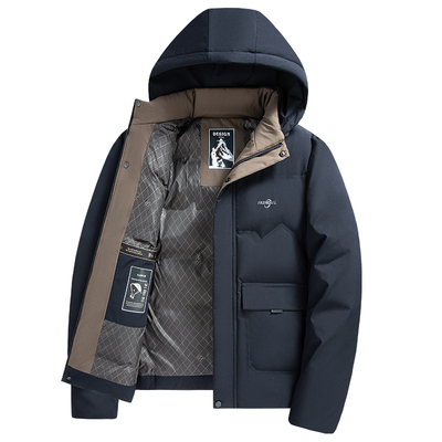 罗蒙加绒秋冬新款保暖棉衣外套男