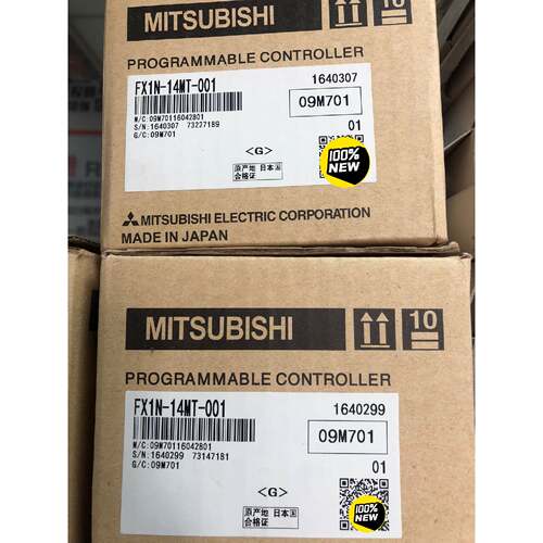 在线议价三菱PLC FX1N-14MT 2台 全新带包装一台 上过机