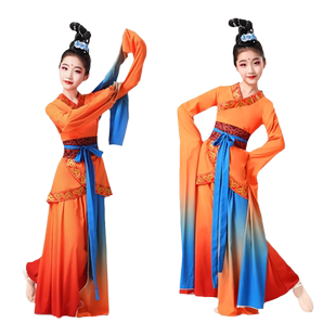 夏辉同款抖音卜卦舞蹈服少儿水袖汉服俑梦古典舞楚鼓声声表演服女