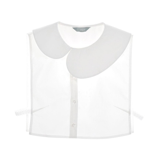 TT unique彼得潘不对等圆领可盐可甜白色纯棉文艺清新内搭假领子