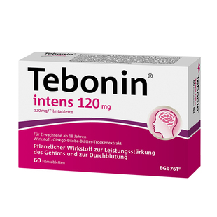 德国进口Tebonin德葆宁银杏叶片提取物120mg植物补脑记忆力60粒