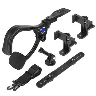 手机胸前固定拍摄户外直播支架第一人称视角自拍GoPro大疆智云稳定器单反背包夹肩带肩托抖音录制自媒体录像