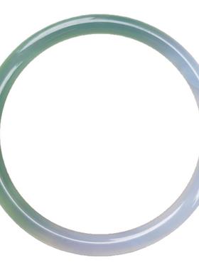 半山半水天然玛瑙玉髓手镯渐变玉髓镯子正圈玉镯闺蜜送女友礼物女