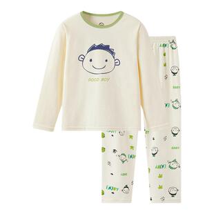 a类纯棉儿童卡通印花家居服套装女童长袖睡衣2026新款透气空调服