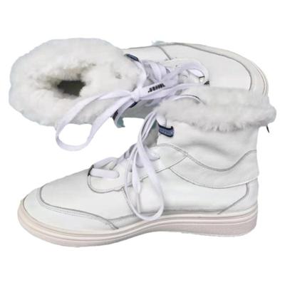 头层真牛皮中大童棉鞋35至43高帮