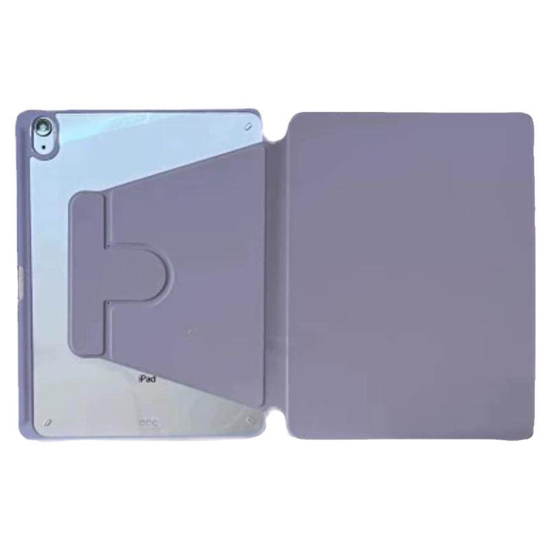 ins香芋紫色ipad9保护套2022第十代10.9英寸简约air6亚克力旋转翻盖迷你6笔槽平板10.5轻薄9.7纯色1