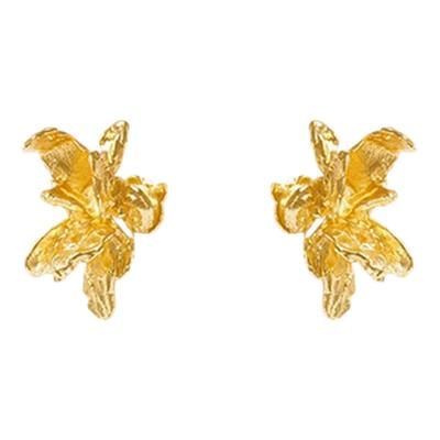 复古鸢尾花耳环高级感