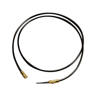 黄金吊坠极细蜡皮绳锁骨吊坠天珠横穿专用编绳半成品项链绳挂绳子