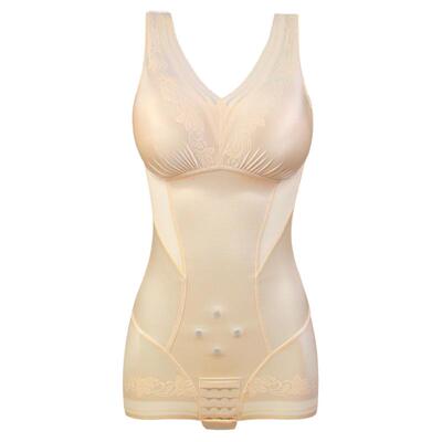 免穿文胸自带胸垫收腹连体塑身衣