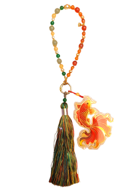 京金红鲤鱼绿鲤鱼普陀山礼盒吊坠