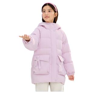 巴拉巴拉女童羽绒服大童连帽外套儿童加厚上衣中款冬装新款羽绒服