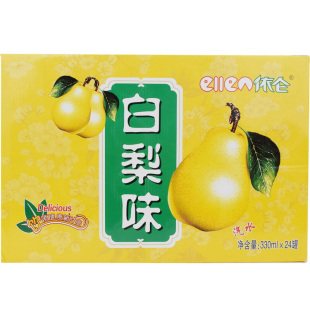 依仑碳酸汽水大白梨、桔子、葡萄、荔枝330ml每罐 4味混拼