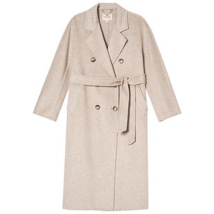 诗篇专选法式慵懒风骆驼绒手工缝制双面呢大衣冬2025冬款