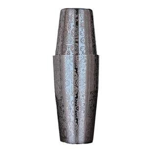 不锈钢摇酒壶酒吧调酒工具鸡尾酒shake杯雪克壶蚀刻波士顿调酒器