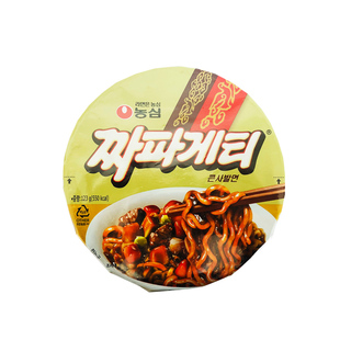 农心炸酱面123g桶装韩国进口泡面黑色拌面方便面速食碗面杂酱面