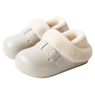 朴西新款防水可拆卸包跟博肯棉拖鞋女防滑室内保暖静音情侣棉鞋男