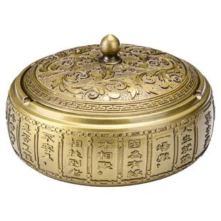 茶桌复古带盖烟灰缸办公室防风树脂茶几烟缸大号家用创意个性潮流