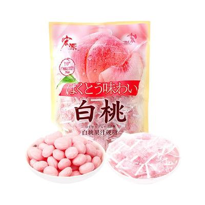 宏源白桃果汁水果味硬糖