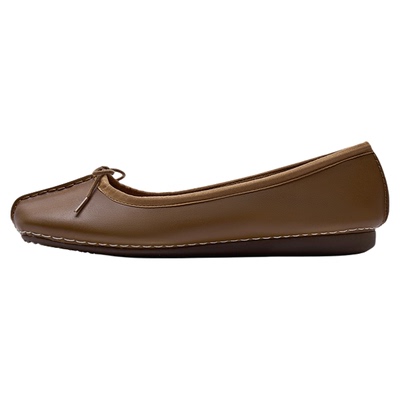 Clarks其乐女士软皮一脚蹬芭蕾鞋