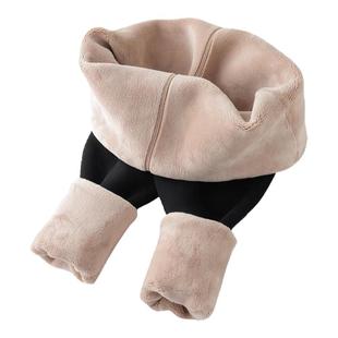 打底裤女秋冬一体羊羔绒棉裤外穿东北高腰加绒加厚保暖裤绒裤大码