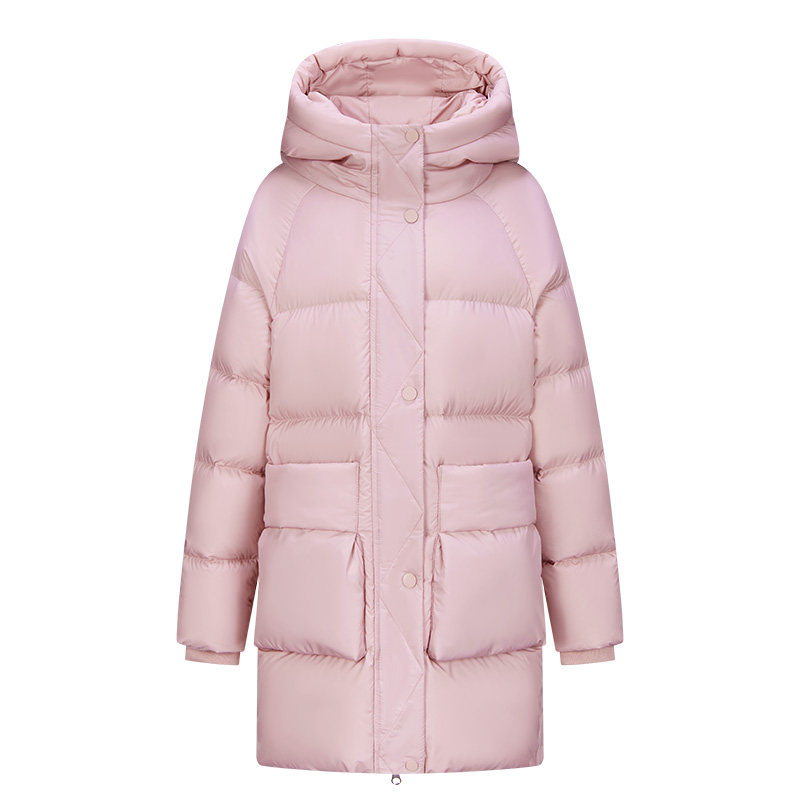 雪中飞中长款加厚保暖女童羽绒服