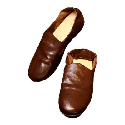 曼托瓦新款手工马皮乐福鞋一脚蹬