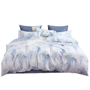 富丽真金四件套新疆全棉纯棉被套床笠床单三件套花卉春夏床上用品