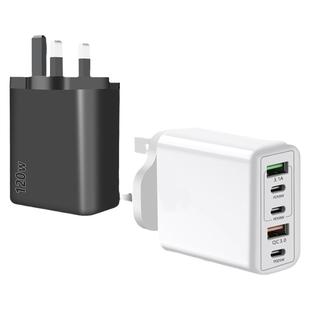 120W港版英规usb多口充电器typec加USB快充充电头适用iphone15苹果16安卓手机通用港版英标香港澳门台湾日本